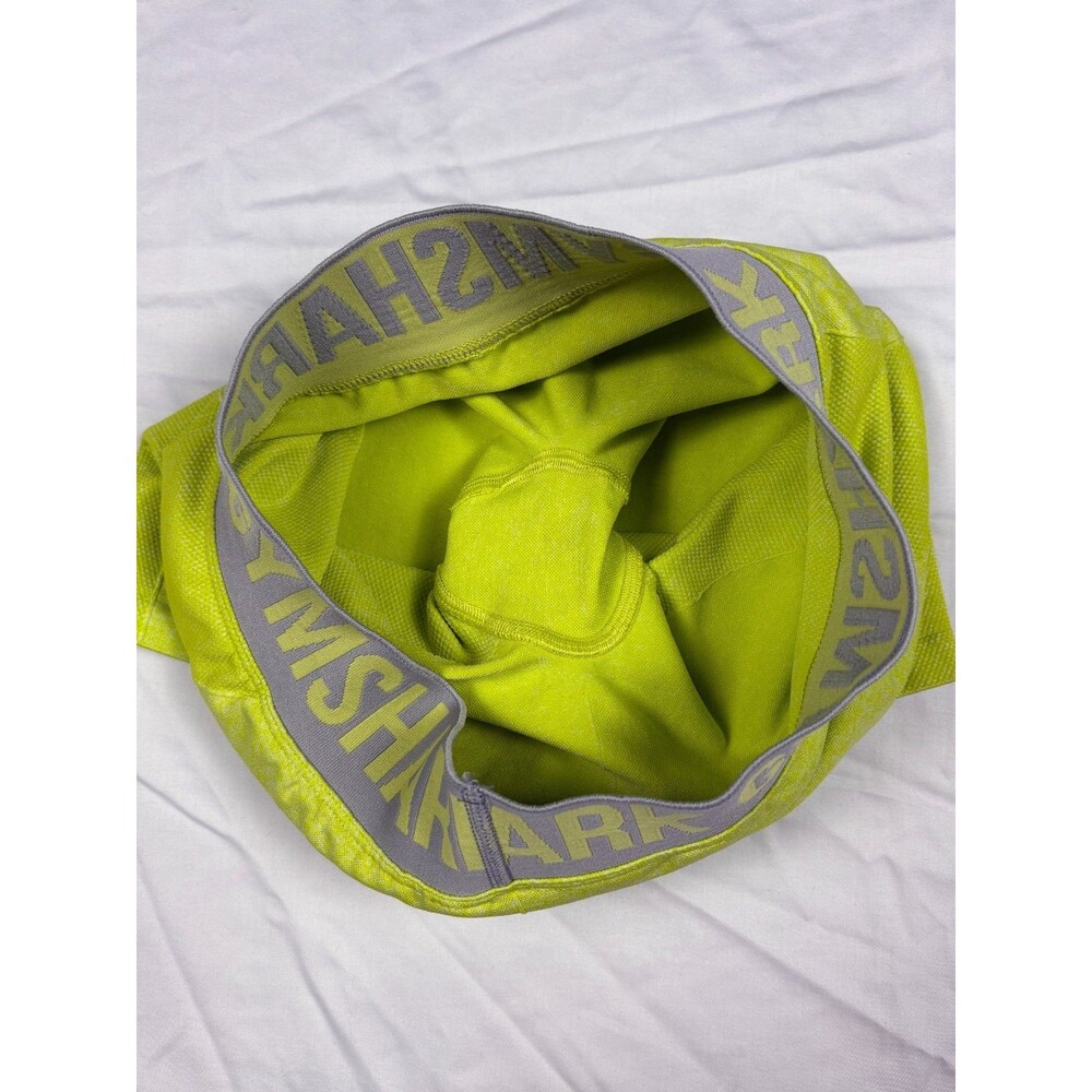 Gymshark Flex Shorts Womens M Lime Green Marl Gray 5" Inseam Workout Gym - Picture 9 of 15